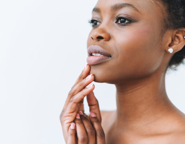 Black woman with beautiful skin and lips