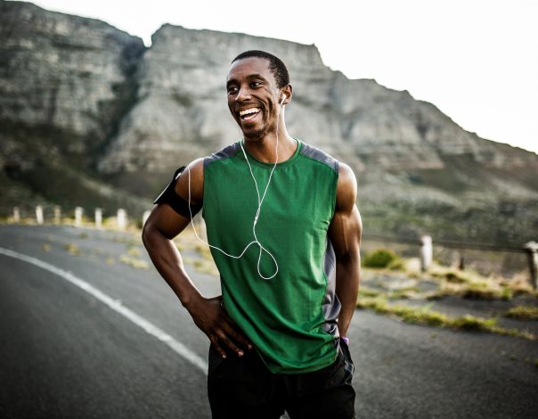 Man going on a run outside